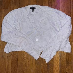 White Forever 21 Button-Up Sweater